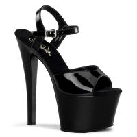 Sale SKY-309 Pleaser high heels platform ankle strap sandal black patent 38