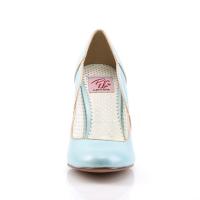 Sale SMITTEN-04 Pin Up Couture two-tone high heels pump peter pan collar baby blue matte 38