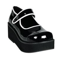 SPRITE-01 DemoniaCult gothic punk lolita mary jane pump shoes black white patent