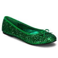 Sale STAR-16G Funtasma günstiger Damen Disco Ballerina Lack Schleife grün Glitter 38