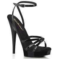 Sale SULTRY-638 Fabulicious platform knotted strap sandal gel insole black patent 35