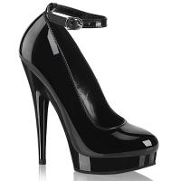 Sale SULTRY-686 Fabulicious Damen High Heels Riemchen Plateaupumps schwarz Lack 41