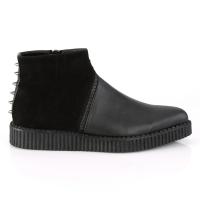 Sale V-CREEPER-750 DemoniaCult unisex platform ankle boots black zipper cone studs 37