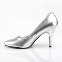 Sale VANITY-420 Pleaser Damen High-Heels Stilettoabsatz Pumps silber Lederoptik 40