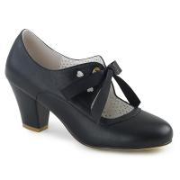 WIGGLE-32 Pin Up Couture Mary Jane Damen Pumps Herz Cutouts schwarz Lederoptik