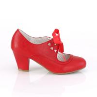 Sale WIGGLE-32 Pin Up Couture Mary Jane Damen Pumps Herz Cutouts rot Lederoptik 41