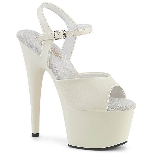 ADORE-709 Pleaser sexy lady high heels platform sandal off-white matte