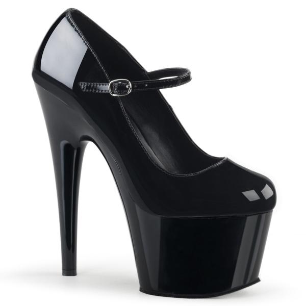 ADORE-787 Pleaser high heels Mary Jane platform pump black patent