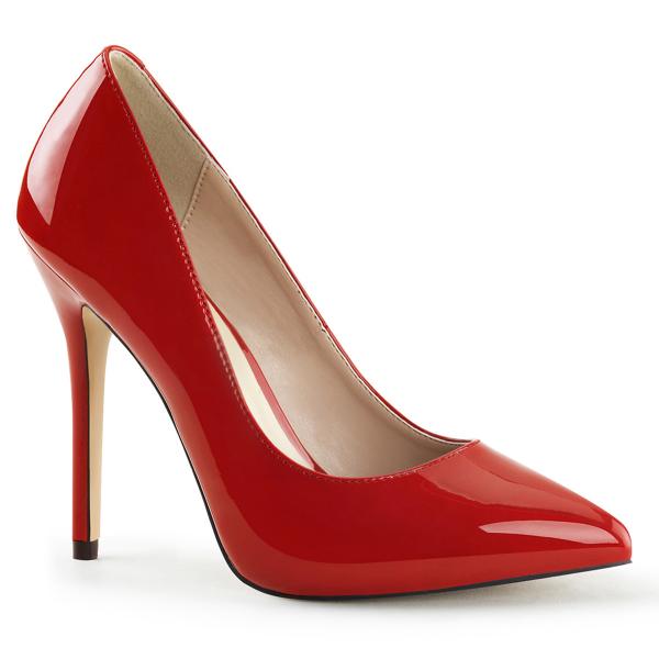 Sale AMUSE-20 Pleaser high heels classic hidden platform pump red patent 44