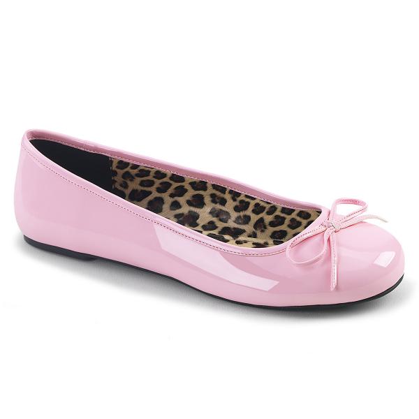 Sale ANNA-01 Pleaser Pink Label Erwachsenen Ballerinas Schuhe Schleife babypink Lack 40