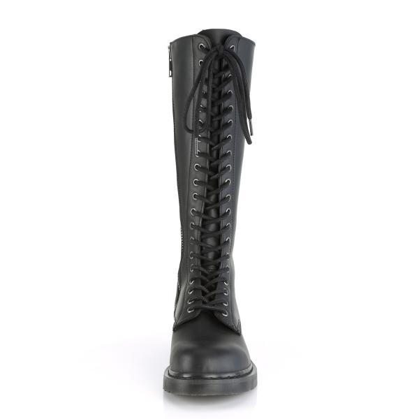 Sale BOLT-400 vegane DemoniaCult Damen 20-Loch Schnürstiefel schwarz Lederoptik 36