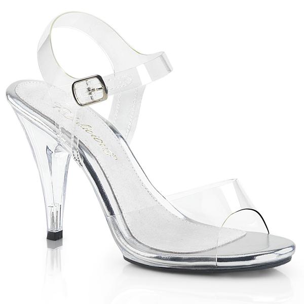 CARESS-408 elegante Fabulicious High-Heels Sandaletten klar mit Lederinnensohle