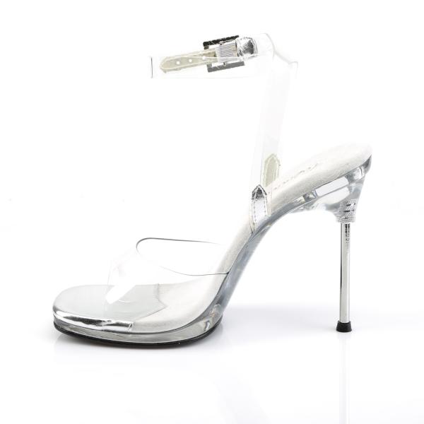 Sale CHIC-06 Fabulicious High-Heels Sandaletten klar mit Lederinnensohle und Metallabsatz 39