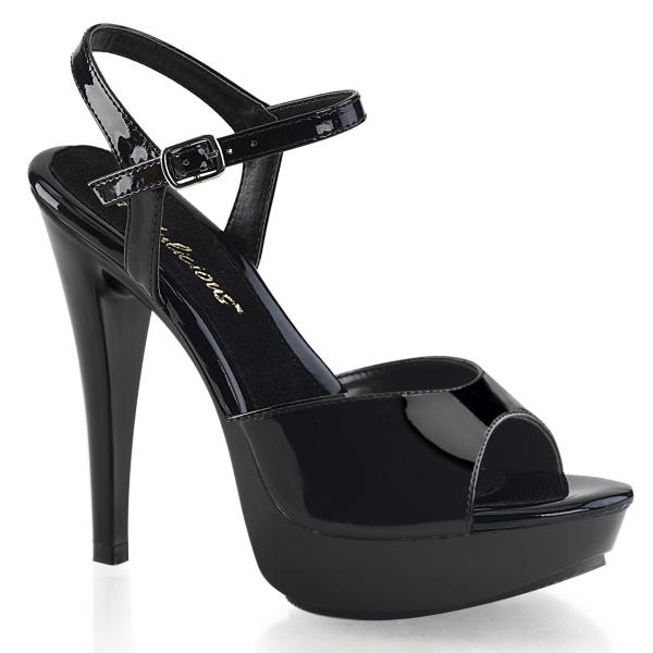 Sale COCKTAIL-509 Fabulicious High-Heels Plateausandaletten schwarz Lack 42