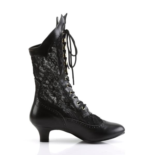 Sale DAME-115 Funtasma ankle boot victorian lace design black matte lace 41