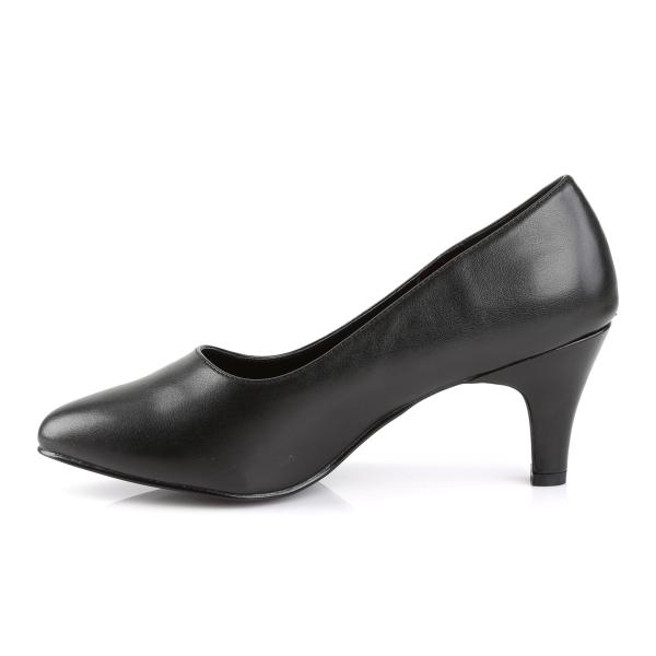 Sale DIVINE-420 Pleaser Pink Label classic pump black vegan leather 41