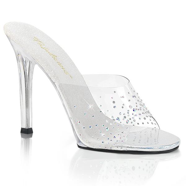 GALA-01SD Fabulicious High-Heels Pantoletten transparent mit Multisize Strass