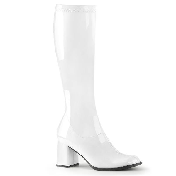 GOGO-300 Funtasma boots stretch white patent