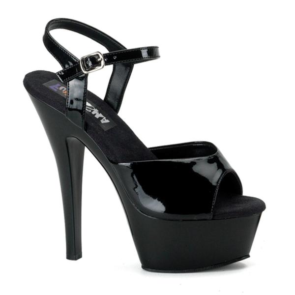 JULIET-209 Funtasma platform ankle strap sandal black patent