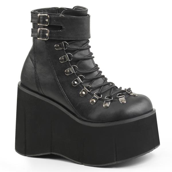 Sale KERA-21 DemoniaCult platform ankle boot adjustable ankle cuff black matte 41