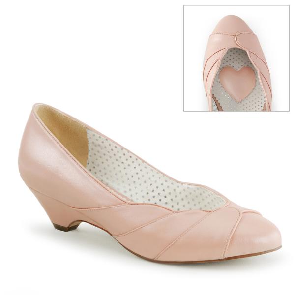 LULU-05 Pin Up Couture Damen Pumps Muscheldesign babypink Lederoptik