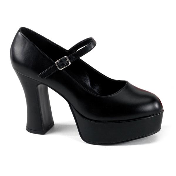 MARYJANE-50 Funtasma High-Heels Damen Plateau Riemchenpumps schwarz Lederoptik