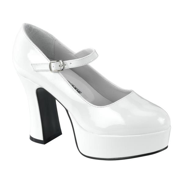 Sale MARYJANE-50 Funtasma high heels platform pump white patent 39