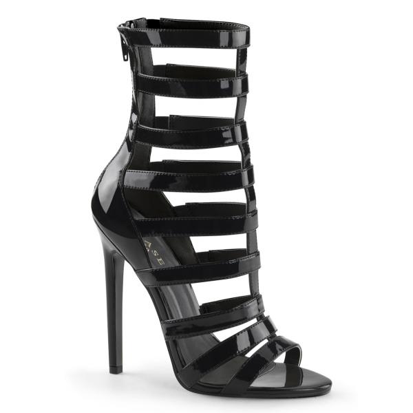 SEXY-52 Pleaser high heels strappy cage sandal black patent