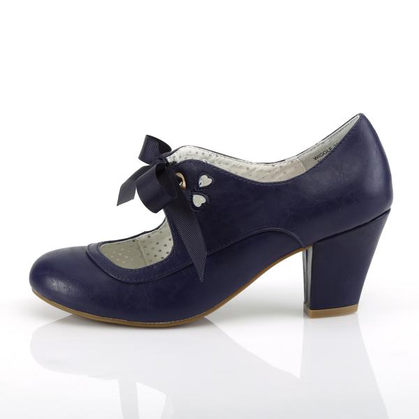 Sale WIGGLE-32 Pin Up Couture Mary Jane Damen Pumps Herz Cutouts navy blau 42