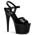 Sale ADORE-709 Pleaser High Heels Platform Sandal black patent 43