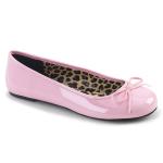 Sale ANNA-01 Pleaser Pink Label classic adult ballet flat bow baby pink patent 46