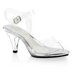 Sale BELLE-308 Fabulicious ankle strap sandal transparent with leather insole 37