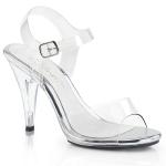 Sale CARESS-408 Fabulicious high heels platform ankle strap sandal transparent leather insole 36