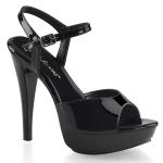 Sale COCKTAIL-509 Fabulicious High-Heels Plateausandaletten schwarz Lack 42