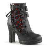 Sale CRYPTO-51 DemoniaCult platform two tone ankle boot black red lace corset style 39