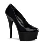 Auktion DELIGHT-685 Pleaser Damen Stilettoabsatz High-Heels Plateaupumps schwarz Lack 43