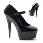 Auktion DELIGHT-687FH Pleaser High Heels platform mary jane pump black red patent 42