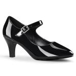 Sale DIVINE-440 elegante Pleaser Pink Label Mary Jane Riemchenpumps schwarz Lack 42