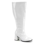 Sale GOGO-300X extrem calf width boots white stretch patent 39