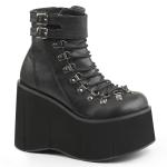 Sale KERA-21 DemoniaCult platform ankle boot adjustable ankle cuff black matte 41