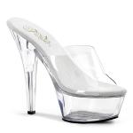 Sale KISS-201 Pleaser high heels platform mules clear 41