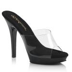 Sale LIP-101 Fabulicious high heels platform slide transparent black 40