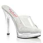 Sale MAJESTY-501 Fabulicious komfortable Damen High Heels Plateaupantoletten klar 38