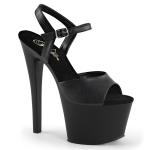 Sale SKY-309 Pleaser high heels platform ankle strap sandal black matte 40